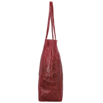 Dámska kožená kabelka na rameno tmavo červená - Delami Vera Pelle Rista