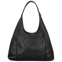 Dámska kožená kabelka na rameno čierna - Delami Vera Pelle Blanca