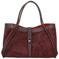 Dámska kožená kabelka na rameno tmavo vínová - Delami Vera Pelle Haylee