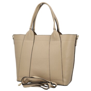 Dámska kožená kabelka na rameno béžová - Delami Vera Pelle Nadiya