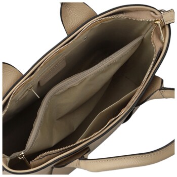 Dámska kožená kabelka na rameno béžová - Delami Vera Pelle Nadiya