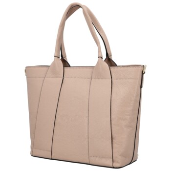 Dámska kožená kabelka na rameno ružová - Delami Vera Pelle Nadiya