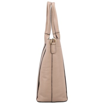 Dámska kožená kabelka na rameno ružová - Delami Vera Pelle Nadiya