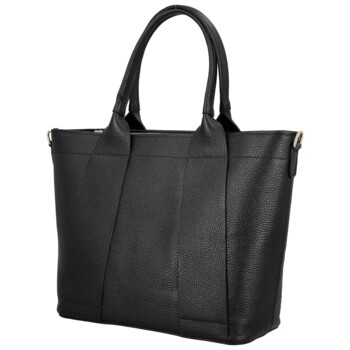 Dámska kožená kabelka na rameno čierna - Delami Vera Pelle Nadiya