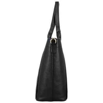 Dámska kožená kabelka na rameno čierna - Delami Vera Pelle Nadiya