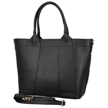 Dámska kožená kabelka na rameno čierna - Delami Vera Pelle Nadiya