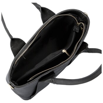 Dámska kožená kabelka na rameno čierna - Delami Vera Pelle Nadiya