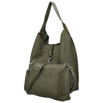 Dámsky set kabeliek tmavo zelený - Paolo bags Lona