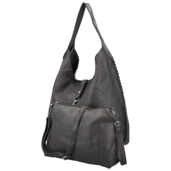 Dámsky set kabeliek tmavo šedý - Paolo bags Lona