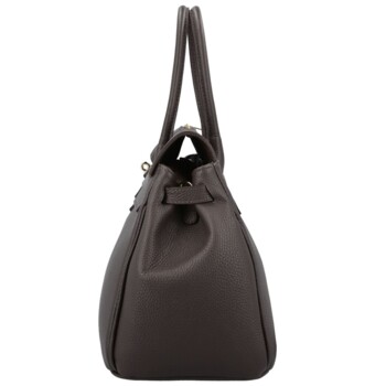 Dámska kožená kabelka na rameno tmavo hnedá - Delami Vera Pelle Klarista