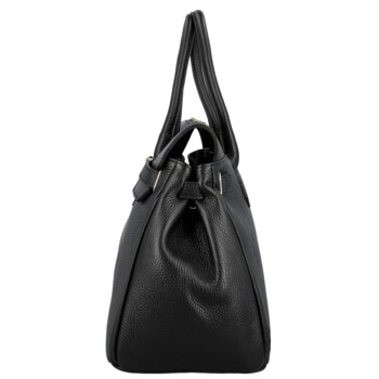 Dámska kožená kabelka na rameno čierna - Delami Vera Pelle Klarista