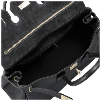 Dámska kožená kabelka na rameno čierna - Delami Vera Pelle Klarista