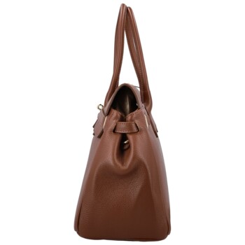 Dámska kožená kabelka na rameno hnedá - Delami Vera Pelle Klarista