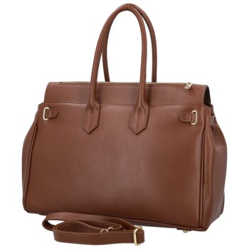 Dámska kožená kabelka na rameno hnedá - Delami Vera Pelle Klarista