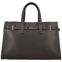 Dámska kožená kabelka do ruky tmavo hnedá - Delami Vera Pelle Safieh