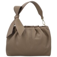 Dámska kožená kabelka do ruky taupe - Delami Vera Pelle Elena