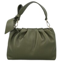 Dámska kožená kabelka do ruky tmavo zelená - Delami Vera Pelle Elena