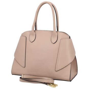 Dámska kožená kabelka do ruky ružová - Delami Vera Pelle Seia