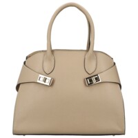 Dámska kožená kabelka do ruky béžová - Delami Vera Pelle Seia