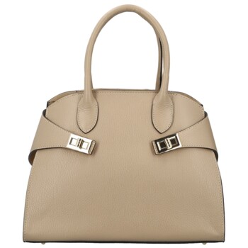 Dámska kožená kabelka do ruky béžová - Delami Vera Pelle Seia