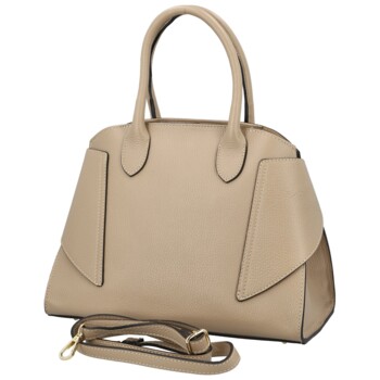 Dámska kožená kabelka do ruky béžová - Delami Vera Pelle Seia