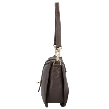 Dámska kabelka na rameno tmavo hnedá - Delami Vera Pelle Heloise