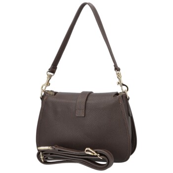 Dámska kabelka na rameno tmavo hnedá - Delami Vera Pelle Heloise