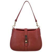 Dámska kabelka na rameno tmavo červená - Delami Vera Pelle Heloise