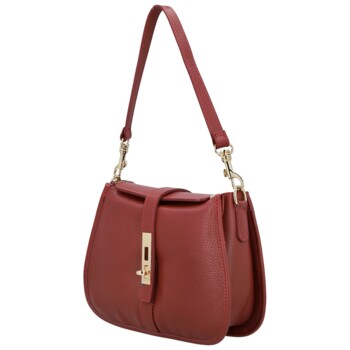 Dámska kabelka na rameno tmavo červená - Delami Vera Pelle Heloise