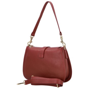 Dámska kabelka na rameno tmavo červená - Delami Vera Pelle Heloise