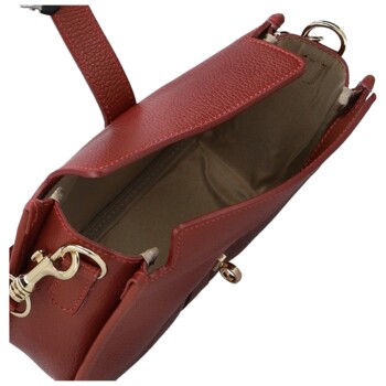 Dámska kabelka na rameno tmavo červená - Delami Vera Pelle Heloise