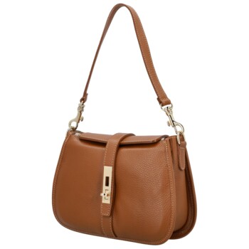 Dámska kabelka na rameno koňaková - Delami Vera Pelle Heloise
