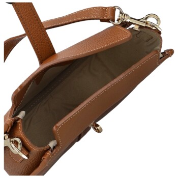 Dámska kabelka na rameno koňaková - Delami Vera Pelle Heloise