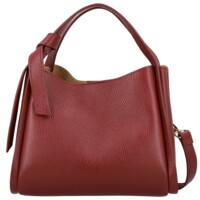 Dámska kožená kabelka do ruky tmavo červená - Delami Vera Pelle Mija