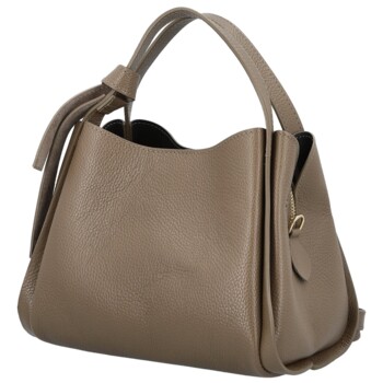 Dámska kožená kabelka do ruky taupe - Delami Vera Pelle Mija