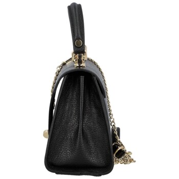 Dámska kožená kabelka do ruky čierna - Delami Vera Pelle Melania