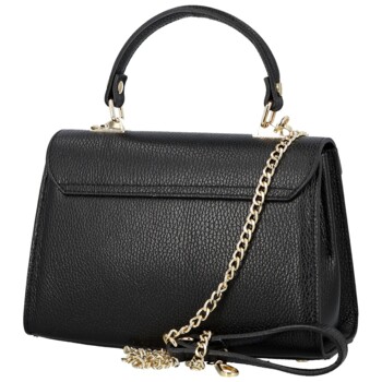 Dámska kožená kabelka do ruky čierna - Delami Vera Pelle Melania