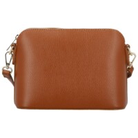 Dámska kožená crossbody kabelka koňaková - Delami Vera Pelle Gosslin