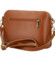 Dámska kožená crossbody kabelka koňaková - Delami Vera Pelle Gosslin