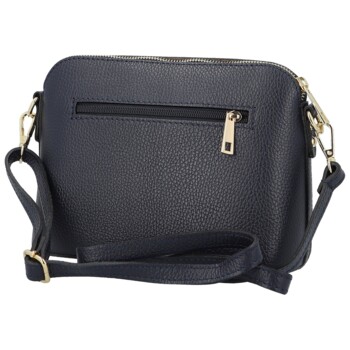 Dámska kožená crossbody kabelka tmavo modrá - Delami Vera Pelle Gosslin