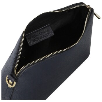 Dámska kožená crossbody kabelka tmavo modrá - Delami Vera Pelle Gosslin