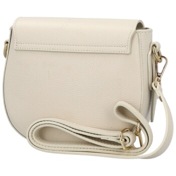 Dámska kožená crossbody kabelka krémová - Delami Vera Pelle Olli
