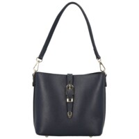 Dámska kožená kabelka na rameno tmavo modrá - Delami Vera Pelle Antoanet