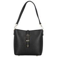 Dámska kožená kabelka na rameno čierna - Delami Vera Pelle Antoanet
