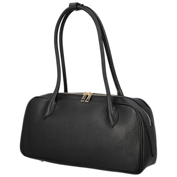 Dámska kožená kabelka na rameno čierna - Delami Vera Pelle Reece