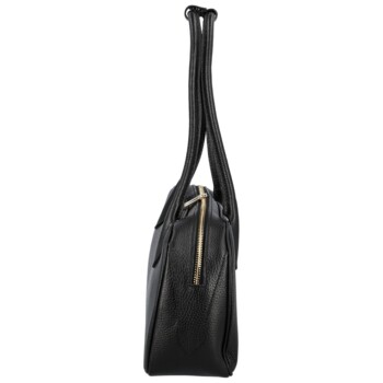 Dámska kožená kabelka na rameno čierna - Delami Vera Pelle Reece