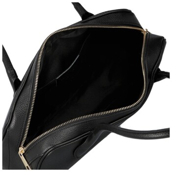 Dámska kožená kabelka na rameno čierna - Delami Vera Pelle Reece