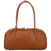 Dámska kožená kabelka na rameno koňaková - Delami Vera Pelle Reece