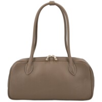 Dámska kožená kabelka na rameno taupe - Delami Vera Pelle Reece