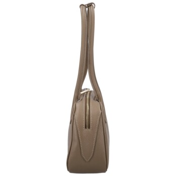 Dámska kožená kabelka na rameno taupe - Delami Vera Pelle Reece